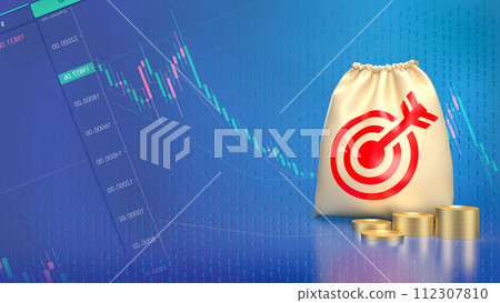 The Money Bag and coins for Business concept 3d rendering. The Money Bag and coins for Business concept 3d rendering. 112307810