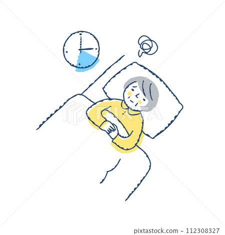 無法入睡且睡眠時間短的高階女性 112308327