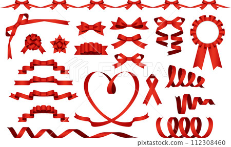 Ribbon set red mat 2 112308460