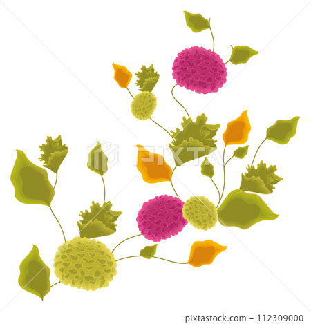 Colored sketch of a flower watercolor Vector 112309000