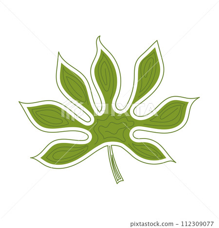 Sketch of a tree leaf icon Vector 112309077