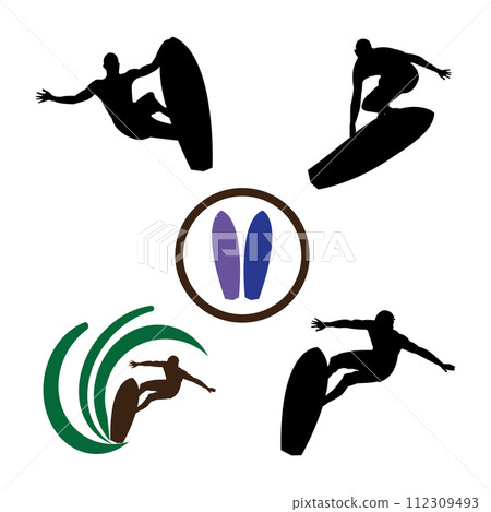 surfing icon 112309493