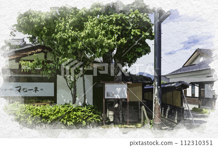 水彩風格小布施，長野縣小布施町小布施陣屋遺址 112310351