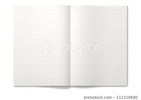 Blank notebook with open borders Blank notebook with open borders 112310680