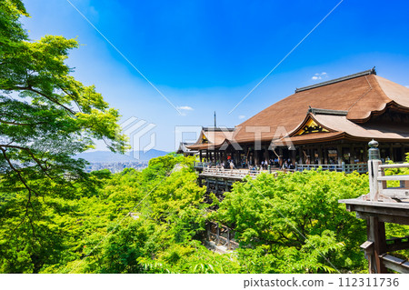 Fresh greenery in Kyoto, Kiyomizu-dera Temple Fresh greenery in Kyoto, Kiyomizu-dera Temple 112311736