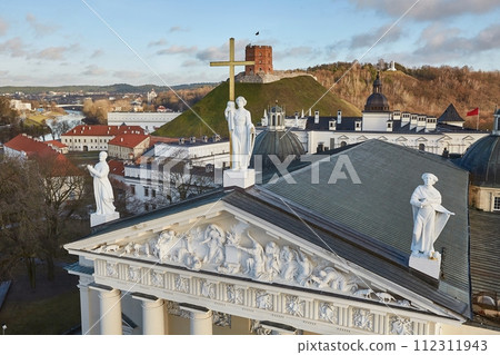Vilnius cathedral view from above 112311943