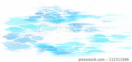 清爽的淺藍色和藍色水面水彩背景背景圖 112311986