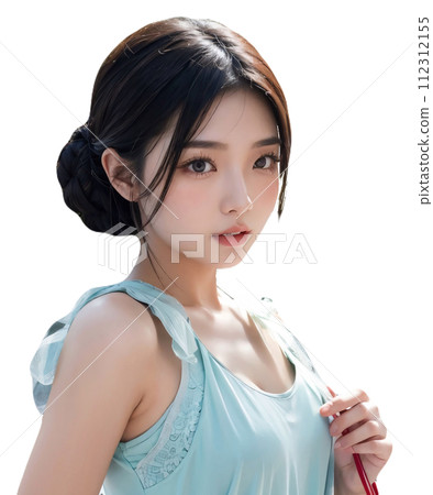 Beautiful woman going out in summer 112312155