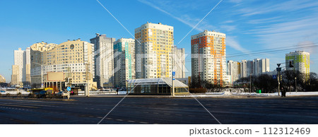 Modern multi-storey districts and neighborhoods in Belarusian capital - Malinovka district Modern multi-storey districts and neighborhoods in Belarusian capital - Malinovka district 112312469