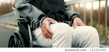 Legs, wheelchair and person with nurse outdoor for walk, health or wellness. Caregiver, support and push patient with a disability for care, rehabilitation and help, kindness and charity of volunteer Legs, wheelchair and person with nurse outdoor for walk, health or wellness. Caregiver, support and push patient with a disability for care, rehabilitation and help, kindness and charity of volunteer 112313342