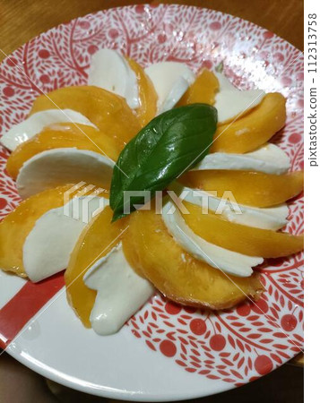 peach mozzarella peach mozzarella 112313758