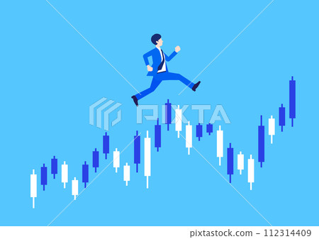 交易股票的商人的形象 112314409
