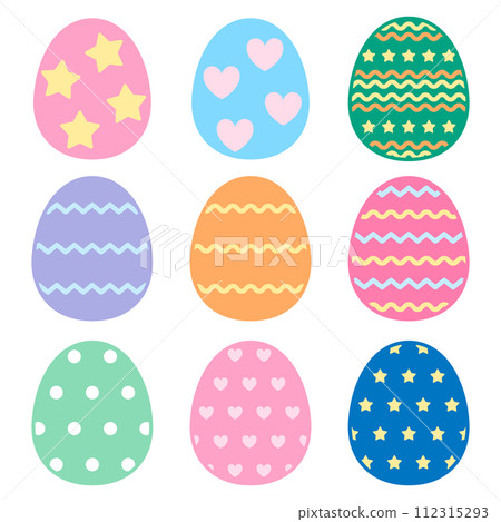 Easter egg illustration set Easter egg illustration set 112315293