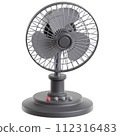 3D electric fan icon on transparent background 112316483