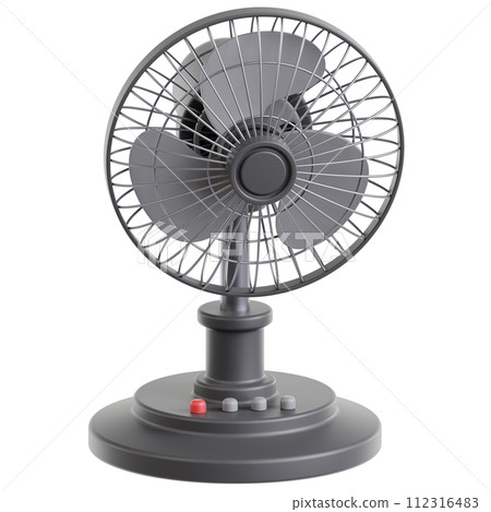 3D electric fan icon on transparent background 112316483