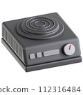 3D electric stove icon on transparent background 112316484