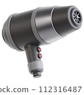 3D hair dryer icon on transparent background 112316487