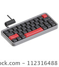 3D keyboard icon on transparent background 112316488