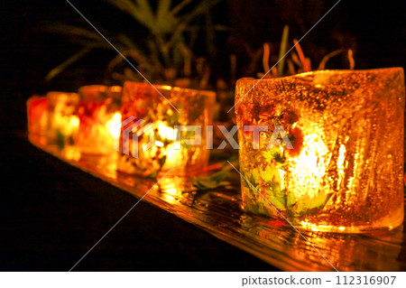 Magome, ice lanterns that decorate Nakasendo in winter Kisoji Ice and Snow Light Festival 112316907