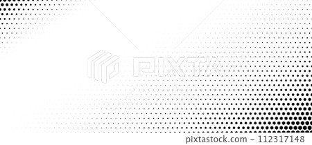 Hexagon corner halftone gradient texture. Black diagonal grunge gradation background. Geometric retro tech wallpaper. Fading hexagonal pattern backdrop. Vector vanishing honeycomb grungy overlay Hexagon corner halftone gradient texture. Black diagonal grunge gradation background. Geometric retro tech wallpaper. Fading hexagonal pattern backdrop. Vector vanishing honeycomb grungy overlay 112317148