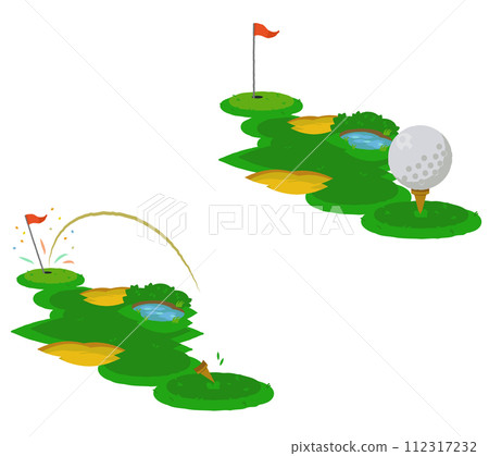Golf course stretching from bottom right to top left Golf course stretching from bottom right to top left 112317232