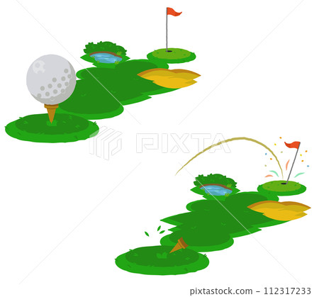 高爾夫球場從左下角延伸到右上角 112317233