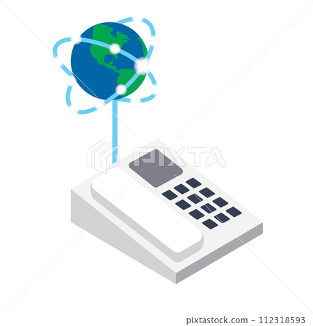 連接到網路的手機的圖像插圖 112318593