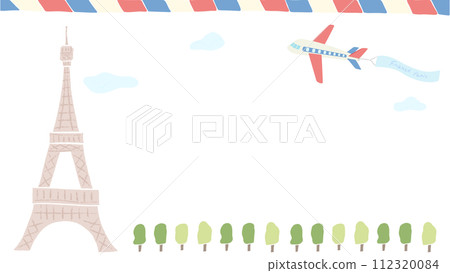 背景框架靈感來自法國，時尚的手繪插畫 112320084