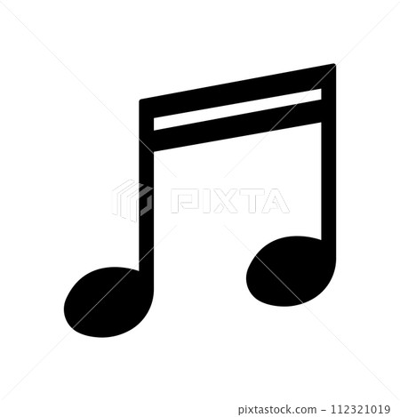 music note icon vector template-插圖素材 [112321019] - PIXTA圖庫