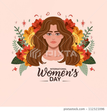 Happy International Women's Day. Vector Illustration of Women 112321096