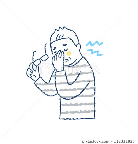 Senior man with tired eyes 112321925