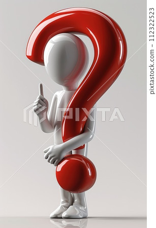 3d character: an inquisitive figure adorned with a dynamic question mark, sparking curiosity and intrigue in a visually engaging and dimensional exploration of uncertainty and inquiry. 3d character: an inquisitive figure adorned with a dynamic question mark, sparking curiosity and intrigue in a visually engaging and dimensional exploration of uncertainty and inquiry. 112322523