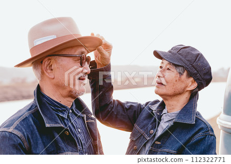 Photo of a senior couple cuddling Photo of a senior couple cuddling 112322771