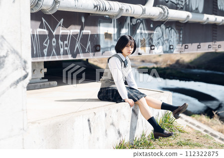 School girl high school student 112322875