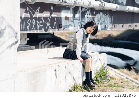 School girl high school student 112322879