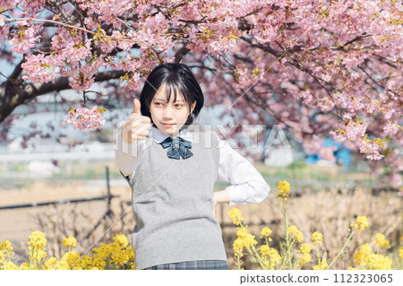 Sakura and school girls Sakura and school girls 112323065