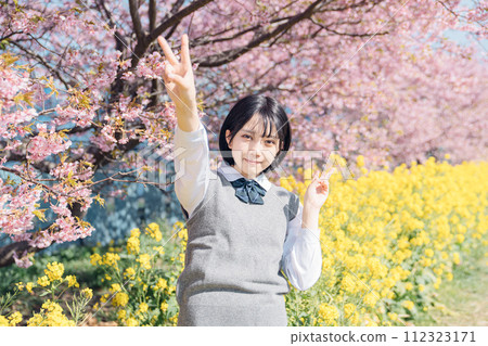 Sakura and school girls 112323171