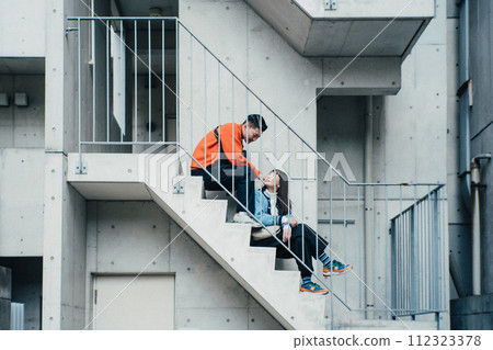A couple doing a date A couple doing a date 112323378