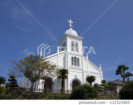 Front of Oe Cathedral Oe, Amakusa-cho, Amakusa City, Kumamoto Prefecture 112323863
