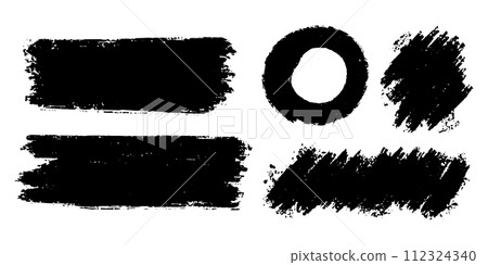 Set of ink brush strokes, brushes, lines, black paint, grungy. hand drawn graphic element isolated on white background. vector illustration. Set of ink brush strokes, brushes, lines, black paint, grungy. hand drawn graphic element isolated on white background. vector illustration. 112324340