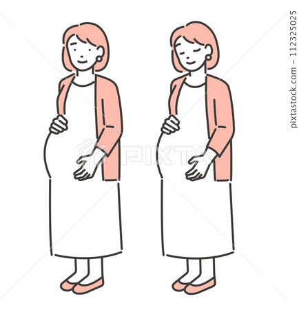 微笑的孕婦向量圖素材 微笑的孕婦向量圖素材 112325025