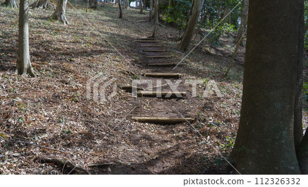 Stairway of mountain path 112326332