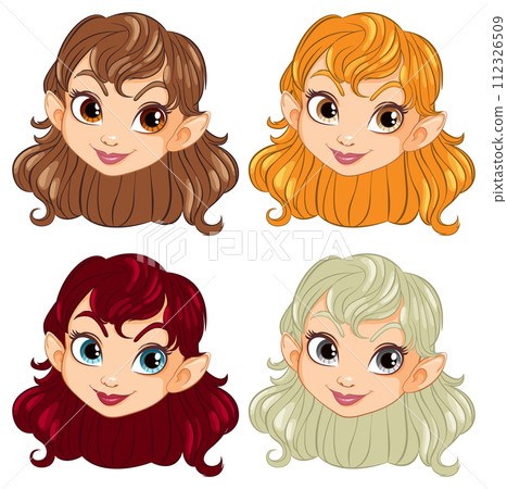 Colorful Collection of Cartoon Elf Girls Colorful Collection of Cartoon Elf Girls 112326509