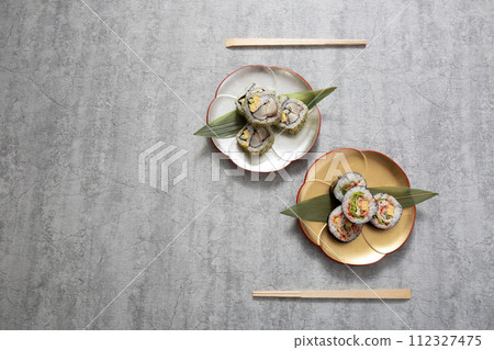Sushi rolls, celebratory Japanese food, Hinamatsuri, 112327475