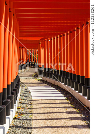 Senbon Torii of Takayama Inari Shrine in Tsugaru City, Aomori Prefecture, Japan Senbon Torii of Takayama Inari Shrine in Tsugaru City, Aomori Prefecture, Japan 112328261
