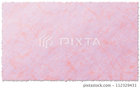 Background material made of pink Japanese paper 112329431