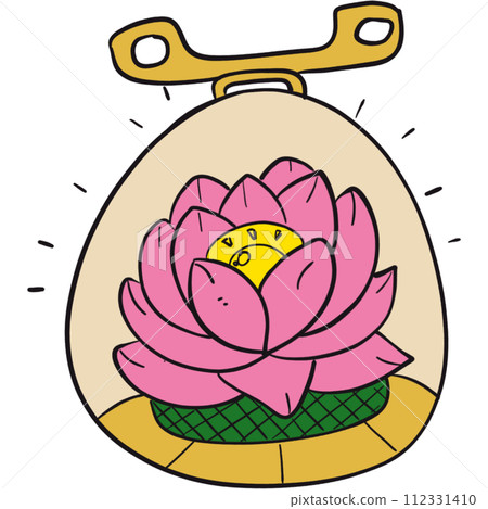 The illustration of a lotus The illustration of a lotus 112331410
