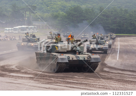 Ground Self-Defense Force Type 90 tank on parade 112331527
