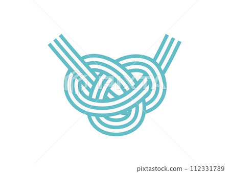 Awaji knot light blue mizuhiki 112331789
