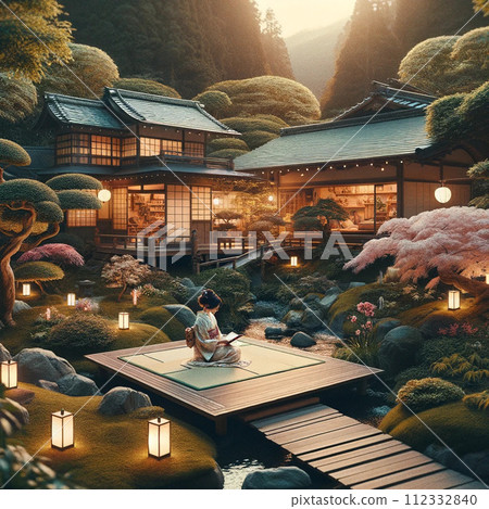 Kanazawa Higashi Chaya District with shining lights Kanazawa Higashi Chaya District with shining lights 112332840